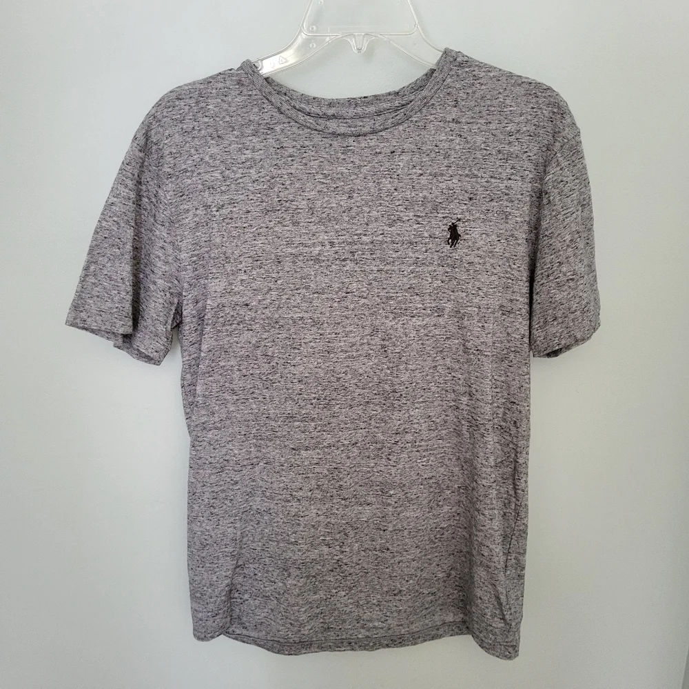 Ralph Lauren‎ Polo Men's Short Sleeve Heathered Gray Tee Short Top Small